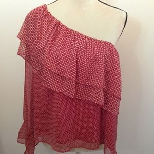 Lucky Brand One Shoulder Lined Blouse